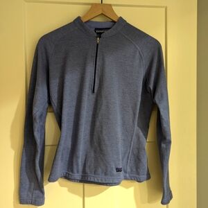 Patagonia Top Shirt Women's Medium 1/4 Zip Blue/Purple USA Outdoors